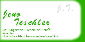 jeno teschler business card